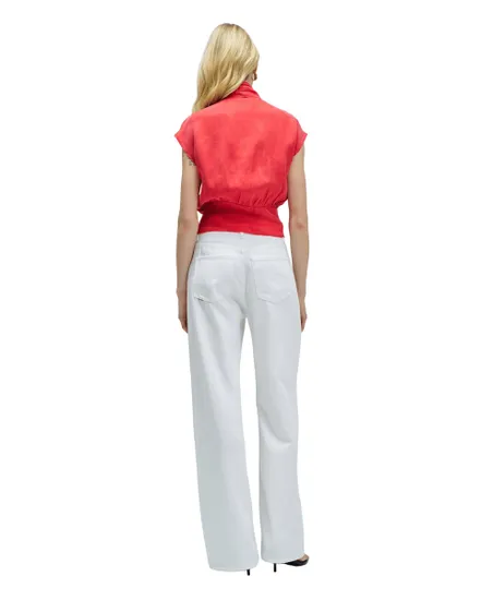 Blouse Corset Femme Rouge Salsa