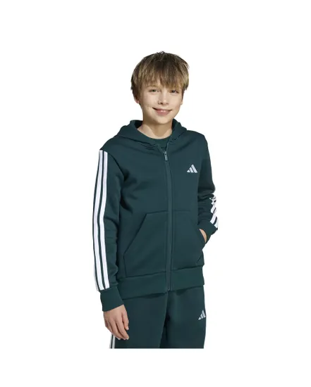 Veste zip à capuche Enfant J 3S FL FZ HD Vert