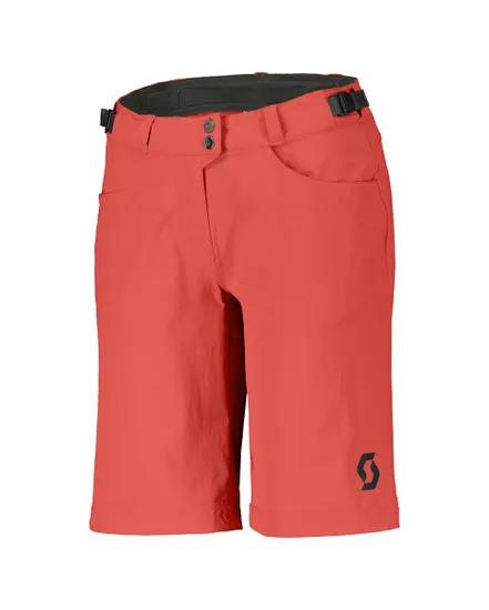 Short Femme TRAIL FLOW AVEC PAD Rouge clair