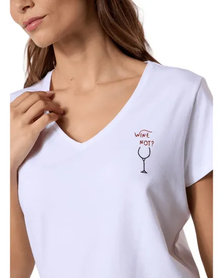 T-shirt col V Femme SERIMA SS T-SHIRT Blanc