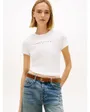 T-shirt Femme TJW SLIM LINEAR TEE EXT Blanc