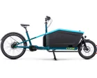 Vélo électrique cargo CARGO HYBRID 500 Bleu/Jaune Citron