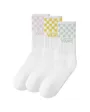 Lot de 3 paires de chaussettes Unisexe CLASSIC CHECK CREW Blanc