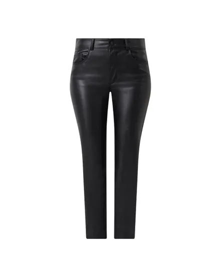 Pantalon Femme DESTINY CROPPED SKINNY IN BLACK PU Noir