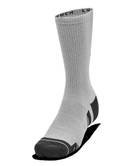 Lot de 3 paires de Chaussettes Unisexe UA PERFORMANCE TECH 3PK CREW Gris