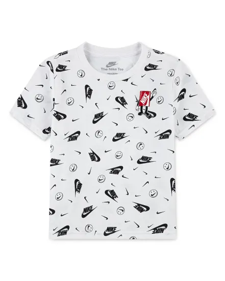 T-shirt Jeune enfant NKB AOP BOXYB SS TEE Blanc