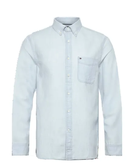 Chemise Homme CHAMBRAY POCKET RF BD SHIRT Bleu Clair