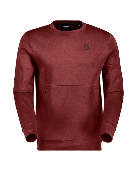 Sweat Homme TECH CREWNECK Rouge sombre