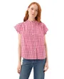 Chemise Femme PCJAVIER SS Check Shirt