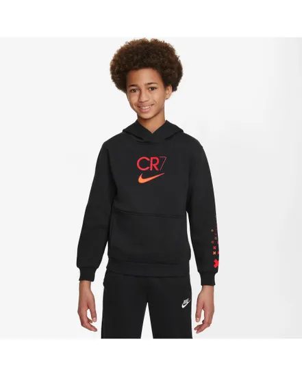 Sweat à capuche manches longues Junior garcon CR7 K CLUB FLC HDY Noir