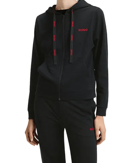 Sweat zippé à capuche Femme HUGO ID JACKET Noir