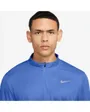 Haut col zipé Homme M NK DF PACER TOP HZ Bleu
