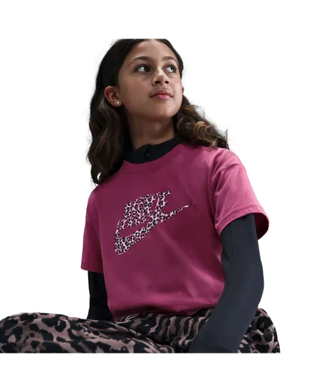 T-shirt Fille G NSW TEE BOXY ANIMAL PRINT Rose