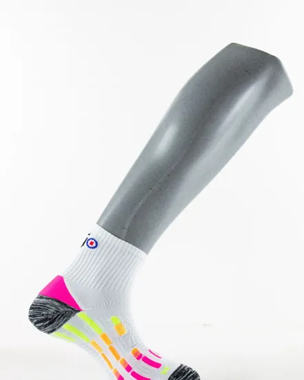 1 paire de chaussettes Unisexe SOQ PODY AIR RUN SILVER Blanc