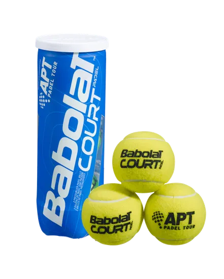 Lot de 3 balles de padel Unisexe COURT PADEL X3 Jaune