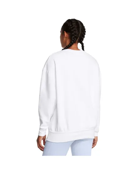 Sweat Femme UA ICON FLEECE OS CREW Blanc