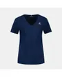 T-Shirt Femme ESS TEE SS COL V N1 W Bleu