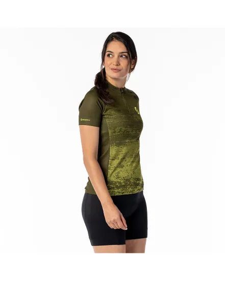 Maillot manches courtes Femme ENDURANCE 30 Vert/Jaune