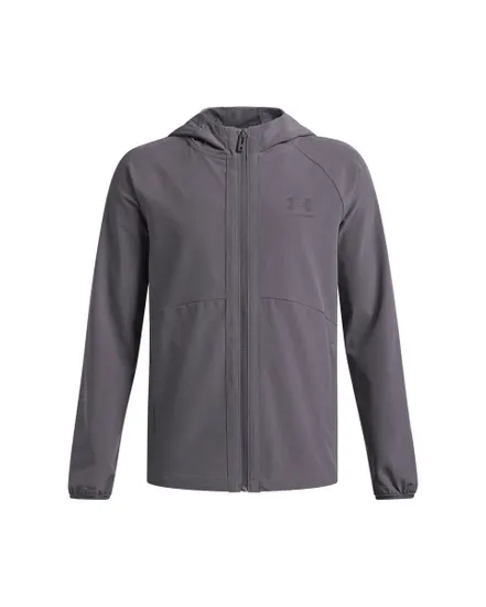 Veste à capuche Enfant UA VIBE WOVEN WINDBREAKER Gris