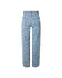 Jean Femme Pcflora Hw Straight Emb Jeans Noos