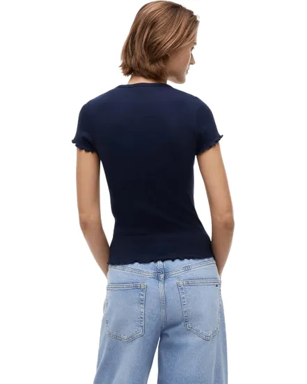 T-Shirt Femme Slim Lettuce Edge Rib