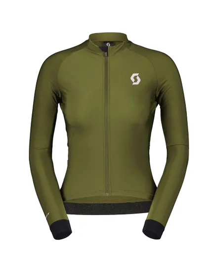 Maillot manches longues Femme RC PRO WARM Vert Sapin/Rose