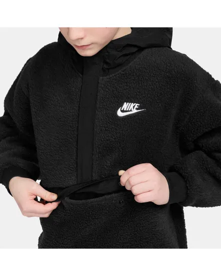 Sweat à capuche sherpa Enfant plus agé K NSW CLUB FLC LOOSE QZ HDY WZ Noir