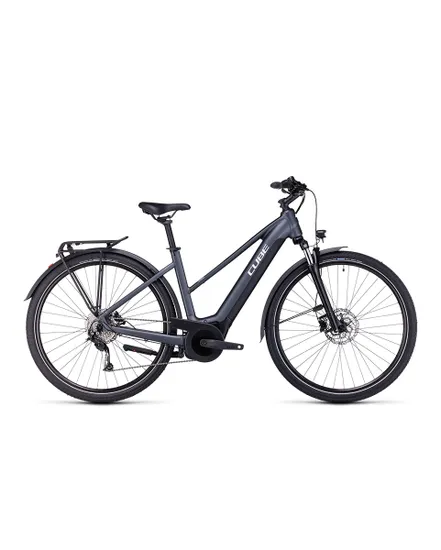 Vélo électrique trekking Femme TOURING HYBRID ONE 500 Gris