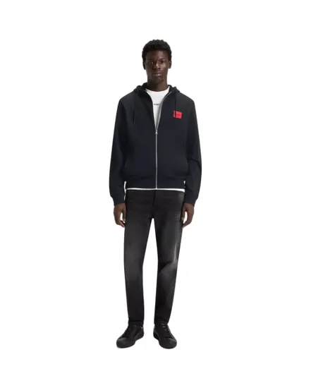 Sweat zippé à capuche Homme DAPLE212 Noir