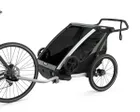 Remorque pour enfant 2 places CHARIOT LITE Aluminium/Vert Agave