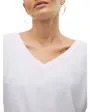 T-shirt Femme VMFILLI SS V-NECK TEE NOOS