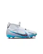 Crampons de football Enfant JR ZOOM SUPERFLY 9 PRO FG Blanc