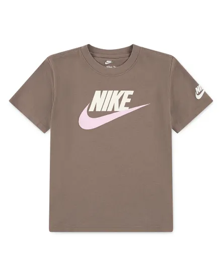 T-shirt Jeune enfant NKN CLUB FAMILY S/S KNIT TOP Marron