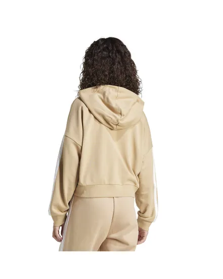 Sweat à capuche Femme W 3S FT QZ HD Beige