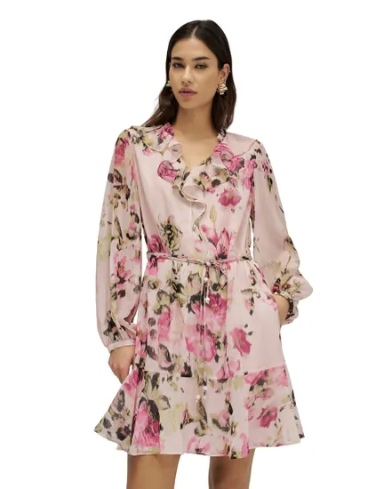 Robe Femme A-Line Avec Volants Et Ceinture Salsa