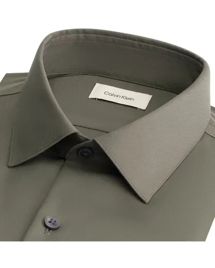 Chemise Homme SLIM PERF WOVEN STR SLD Vert Forêt