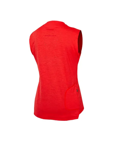 Maillot sans manches Femme SINGLETRACK Rouge