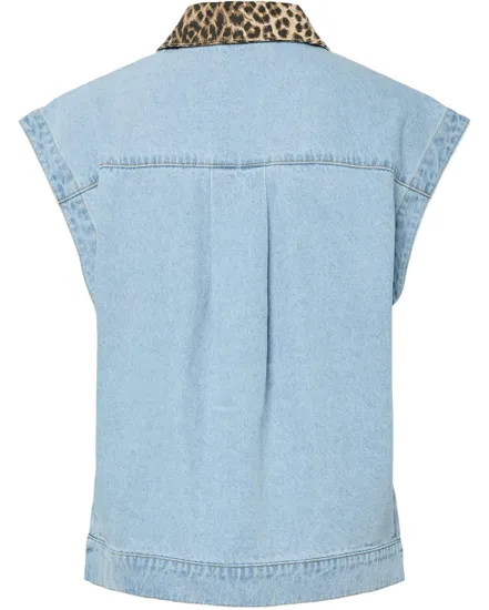 Gilet Femme Pcbreia SL Denim Vest FC
