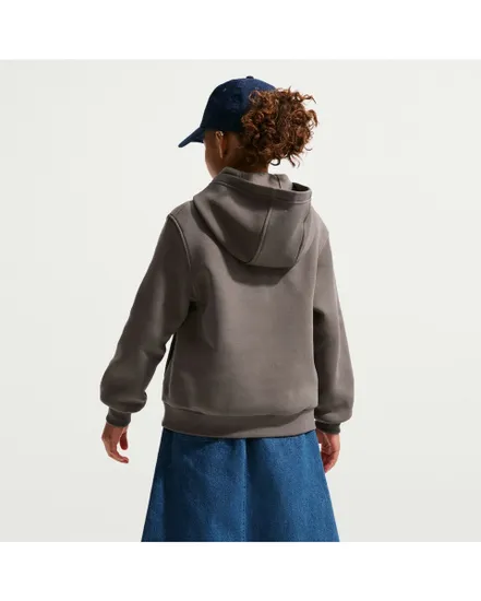 Sweat zip à capuche Garçon K NSW CLUB FLC HD FZ LS LBR Marron