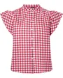 Chemise Femme PCJAVIER SS Check Shirt