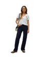 T-shirt col V Femme VMBITONA S/S V-NECK T-SHIRT JRS BTQ Blanc