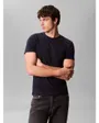 T-shirt col rond Homme SS SLIM STRETCH COTTON CREWNK TE Saphir Foncé