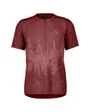 Maillot manches courtes Homme TRAIL FLOW ZIP Rouge Grenat