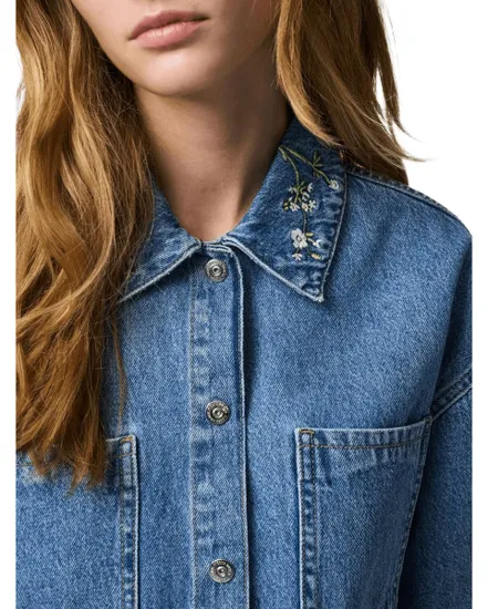 Chemise Jean Broderie Fleur