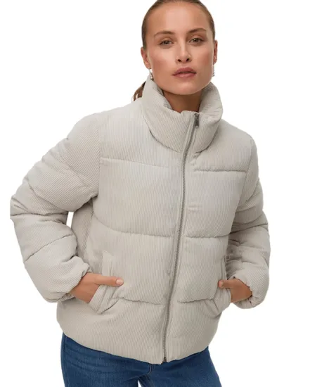 Doudoune Femme VMDEBRA SHORT JACKET ENT Gris Pierre