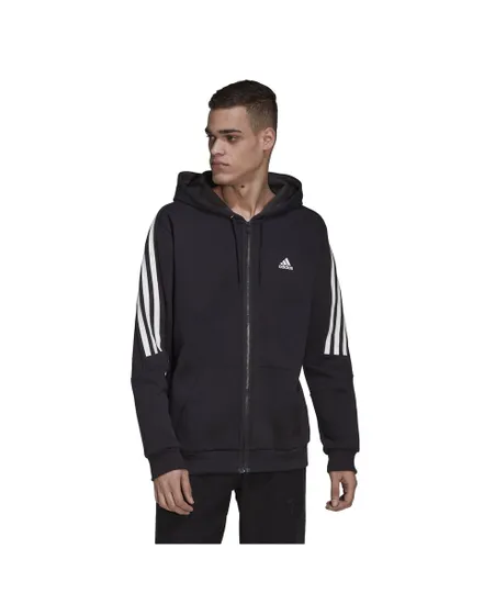 Sweatshirt zippé à capuche homme Homme M FI 3S FZ Noir