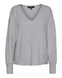 CHEMISIER ML COL EN V Femme VMDOFFY LS V-NECK BLOUSE GA BOO Gris