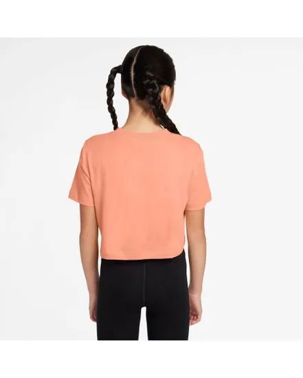 T-Shirt Fille G NSW TEE CROP FUTURA HBR Abricot