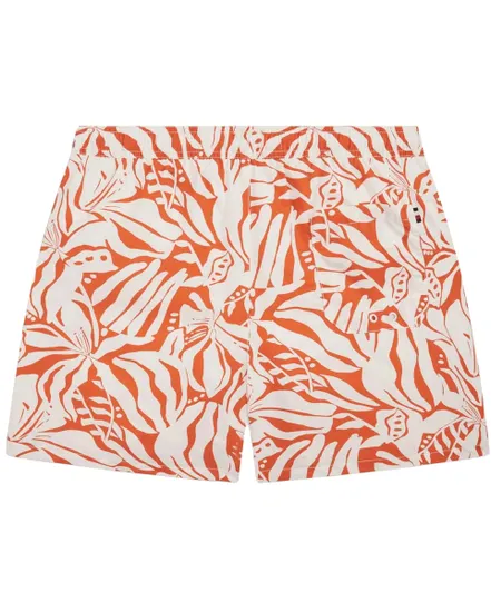 Short De Bain Homme Abstract Floral Bonfire Orange