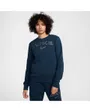 Sweat Femme W NSW PHNX FLC STD LOGO CREW Bleu